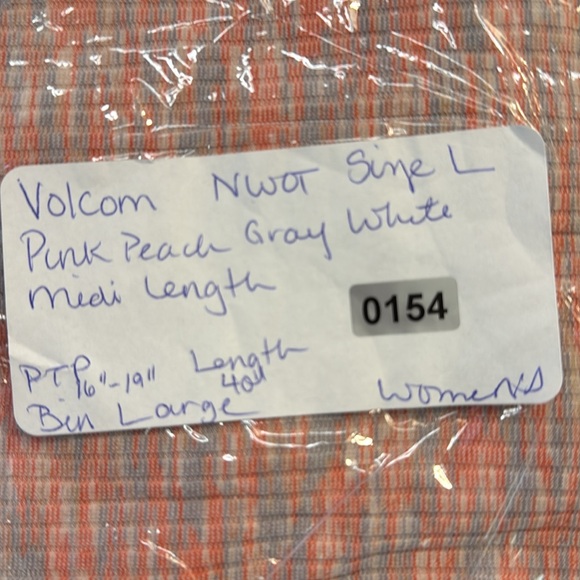 Volcom Race 2 Space Fitted Midi Length Halter Dress Size L NWOT SKU0154 - Picture 11 of 11